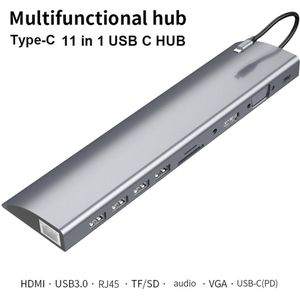 Usb C Hub Docking Station Adapter Type C Naar Usb 3.0 4K Hmdi RJ45 Vga Pd Voor Macbook Pro matebook X Pro Dell Xps 15 Samsung S9 10