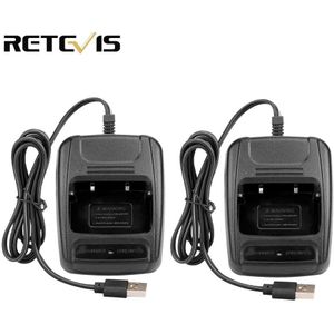 2 stuks USB Li-Ion Batterij Oplader voor Retevis H777 Baofeng 888S BF-888S Twee Manier Radio Walkie Talkie J9104E