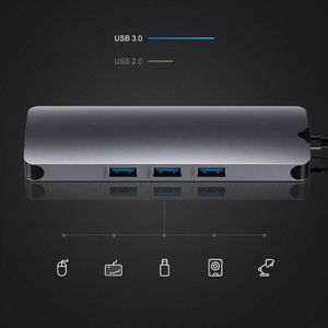 Usb C Laptop Docking Station Usb 3.0 Hdmi RJ45 Gigabit Voor Samsung Galaxy S9 /S8 / S8 + Type C Dock Usb Hub