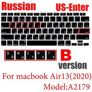 Air13 Laptop Toetsenbord Cover Voor Macbook Air13.3 A2179 Toetsenbord Stickers Siliconen Toetsenbord Beschermende Film Russische Eu/Us