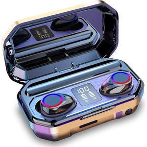 M12 Tws Draadloze Bluetooth5.0 Oortelefoon 9D Stereo Hoofdtelefoon Sport Headset Met Zaklamp Led Display 2000 Mah Opladen Case