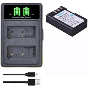 2Pc 1800Mah EN-EL9 En EL9 Batterij Oplader Met Type C En Usb-poort Vervanging Voor Nikon D40 D40X d60 D3000 D5000 Camera