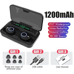Tws Draadloze Bluetooth 5.0 Oortelefoon 9D Hifi Stereo Sport Waterdichte Draadloze Hoofdtelefoon Touch Mini Oordopjes Headset Met 2000 Mah