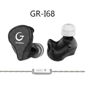 Guideray GR-i18 /GR-i58/GR-i68 1DD + 1BA Hybrid Hifi In-Ear Koptelefoon Muziek Sport Oordopjes Met 0.78mm Kabel Zsx BL03 Zsn Pro X T2