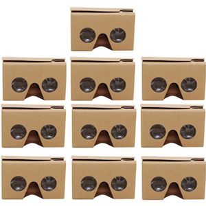 3D Bril Voor Google Kartonnen V2 Vr Valencia 4.5- 6Inch Smartphone Met Hoofdband (10Pcs)