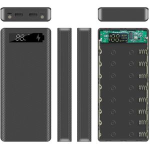 8X18650 Diy Mobiele Power Bank Type C Usb Batterij Opbergdoos 5V Dual Mobiele Telefoon Oplader Case voor Iphone X Samsung S10 Plus