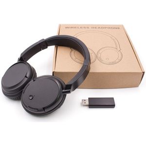 TV Draadloze Headset Oplaadbare Multifunctionele Stereo Hoofdtelefoon Ecouteur met radio fm zender voor TV PC Pad Telefoons MP3