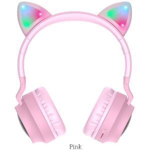 HOCO Gaming LED bluetooth hoofdtelefoon meisje Headset voor telefoon Muziek PC Laptop Kids Hoofdtelefoon TF Card 3.5mm Plug met microfoon