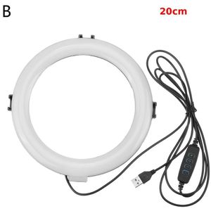 Led Studio Camera Ring Licht Mini Led Selfie Lamp Studio Fotografie Foto Verlichting Vullen Licht 16/20/26cm Met Statief Houder