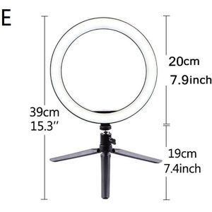 Led Studio Camera Ring Licht Mini Led Selfie Lamp Studio Fotografie Foto Verlichting Vullen Licht 16/20/26cm Met Statief Houder