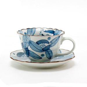 Koffie Cups Mokken Porselein Thee Mok Keramische Koffie Kopjes Set Met Blauwe Bloemen
