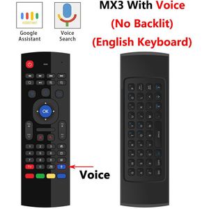 MX3 Voice Control Draadloze Air Mouse Keyboard 2.4G Rf Gyro Sensor Smart Afstandsbediening Voor X96 H96 Android Tv box Mini Pc Vs G10