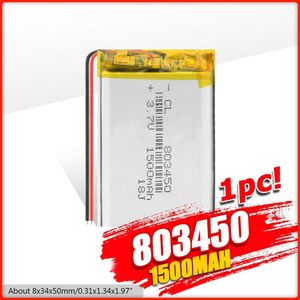 Oplaadbare 1500Mah Li-Po Batterij 803450 Lithium Polymeer Li-Po Li Ion Oplaadbare Lipo Cellen Voor MP3 MP4 Bluetooth Speaker