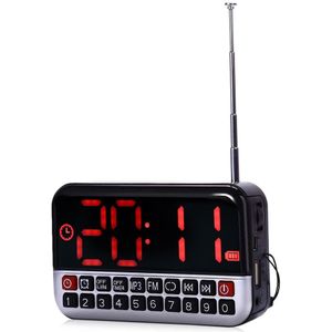 Digitale Wekker Led Display Radio Muziek MP3 Speaker Reizen Snooze Functie Draadloze Antenne Office Home Voor Ouder De Aged