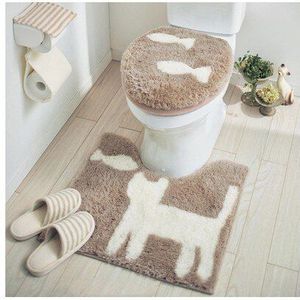 3 stks/set Pluche Effen Kleur Wc Set Seat Cover Tapijt Potje Sets Dikke Wc Ring Set Badkamer Mat Overjas Wc case