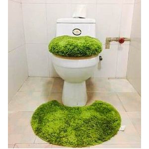 3 stks/set Pluche Effen Kleur Wc Set Seat Cover Tapijt Potje Sets Dikke Wc Ring Set Badkamer Mat Overjas Wc case