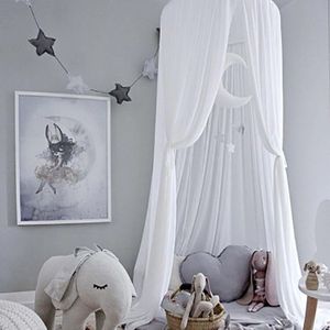 Baby Crib Canopy Klamboe Cot Drape Chiffon Netting Gordijn Kwekerij Beddengoed Nordic Tent Chiffon Baby Klamboe Dome