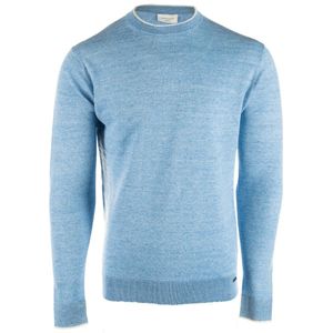 Gentiluomo - Ronde Hals Pullover - Groen - 100% Linnen