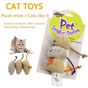 3Pcs Pet Dieren Grappige Kat Knuffel Populaire Muis Interactieve Cat Toy Pet Anti-Saai Oefening Training Levert voor Katten Speelgoed