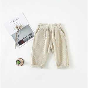 Koreaanse Stijl Pure Kleur Peuters Kids Corduroy Broek Herfst Baby Meisjes Jongens Losse Broek Unisex Toevallige Kinderen Broek