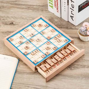 Beech Wood Children Sudoku Chess Beech International Checkers Folding Game Table Toy Math Learning Education Puzzle Toy