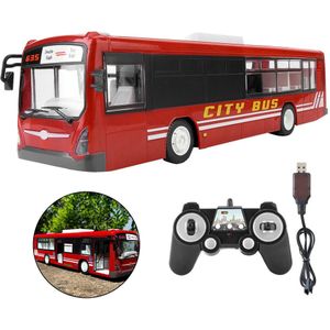 2.4Ghz Rc Afstandsbediening Kinderen Bus Model Auto Voertuig Met Led-verlichting En Simuleren Geluid Kid Kind Speelgoed Rc speelgoed Voor Kinderen
