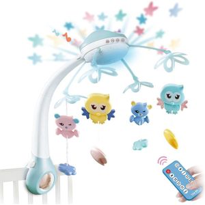 Baby Crib Mobiles Rammelaars Muziek Educatief Speelgoed Bed Bel Carrousel Voor Babybedjes Projectie Zuigeling Baby Speelgoed 0-12 Maanden met Afstandsbediening