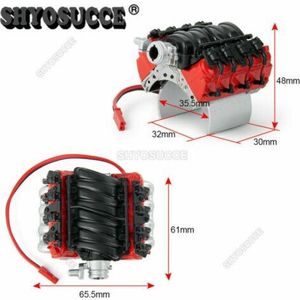 LS7 V8 Simuleren Motor Motor Heatsink Cooling Fans Radiator Kit Voor 1/10 Rc Crawler Traxxas TRX4 TRX6 Axiale SCX10 90046 VS4