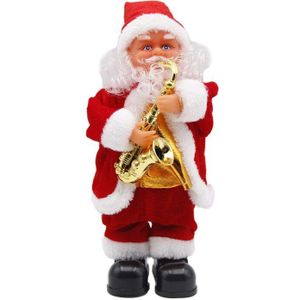 Kerst Elektrische Vintage Geanimeerde Saxofoon Dansen Muziek Kerstman Pop Kerst Decoraties Voor Thuis Kids