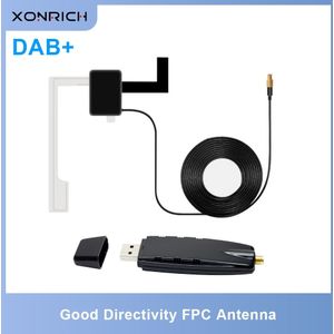 Xonrich Draagbare USB 2.0 Auto Dvd-speler Digitale Radio Ontvanger DAB + DAB Radio Tuner Stick w/Antenne voor android