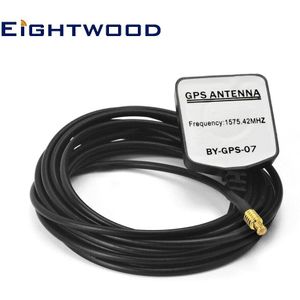 Eightwood Auto Gps Antenne Met Mcx Plug Male Connector 1575.42 Mhz 3M Actieve Antenne Voor Tomtom Garmin Navman Clarion waterdicht