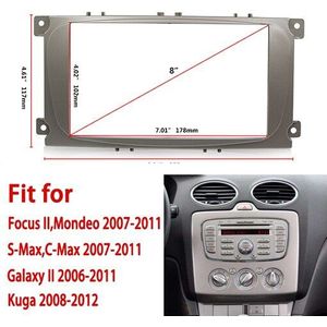 2din Auto Frame Voor Ford Focus Ii C-Max S-Max Fusion Stereo Panel Dash Mount Dubbel Din fascia Installeren Kit Refit Frame Maat
