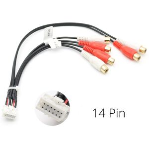 14/20 Pin Plug Auto Stereo Radio RCA AV IN Output Kabelboom Bedrading Connector Adapter Kabel voor KENWOOD DNX-7160 DNX7180