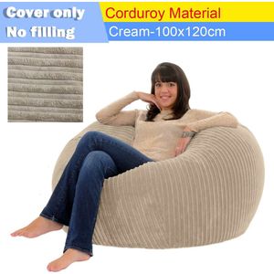 Large Lazy BeanBag Sofas Cover NO Filler Winter Warm Corduroy Lounger Seat Bean Bag Chairs Pouf Puff Couch Tatami Living Room