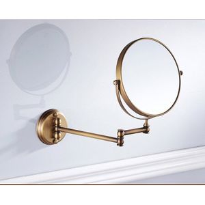 Zotobon Wandmontage Badkamer Spiegel 8 Inch 3X Vergrootglas Adjusttable Make-Up Spiegel Luxe Brons Bad Cosmetische Spiegels H191