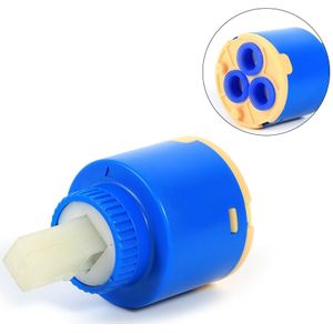35Mm Keramische Cartridge Water Mengkraan Innerlijke Controle Kraan Klep Pp Plastic Blauw Praktische Keramische Schijf Cartridge Badkamer