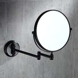Bad Spiegel 8 &quot;Zwarte Make Up Spiegels Sinde 3x Te 1X Vergrootglas Koper Cosmetische Spiegel Badkamer Dubbele Geconfronteerd Muur gemonteerd