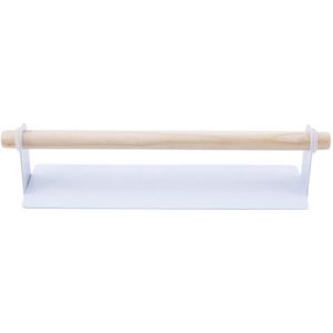 Metalen Muur Opknoping Houder Hout Handdoek Plank Wc-papier Organisator Rag Houder Plastic Wrap Film Opslag Rekken Keuken Meubi