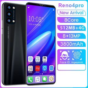 Reno4 Pro 5.8 Inch Scherm Android Telefoon Purple Water Screen Smartphone Effen Kleur Mobiele Telefoon Cool Vorm Mode