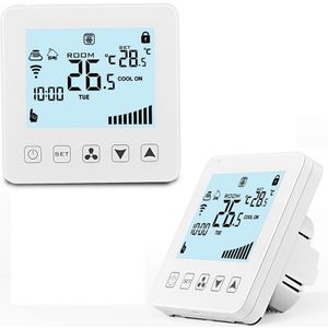 Touch Panel Programmeerbare Wifi Thermostaat Centrale Airconditioning Fan Speed Regulator
