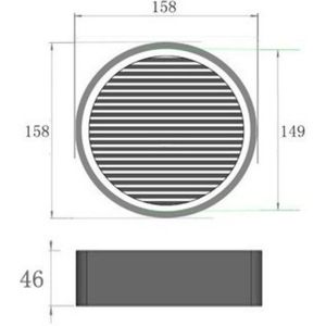 Geventileerde Muur Gemonteerde Vents Met Fly Mesh Houden Indoor En Outdoor Luchtcirculatie Chroom Cirkel Ventilatierooster