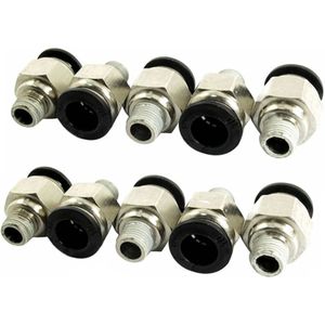 10 Stks 1/8 ""BSPT OD Tubing 10mm Push In Joint Pneumatische Connector Quick Fitting