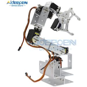 1Set ROT3U 6DOF Aluminium Manipulator Robot Arm Mechanische Robot Clamp Claw Speelgoed Mechanische Grab Manipulator Voor Arduino