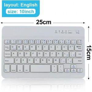Bluetooth Toetsenbord 7/10Inch Mini Slim Wireless Bluetooth Keyboard Toetsenbord Voor Telefoon Tablet Laptop Беспроводная Клавиатура Teclado