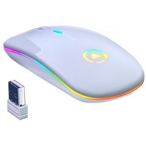 Draadloze Muis Oplaadbare Draadloze Stille Kleurrijke Led Muizen Optische Ergonomische Gaming Muis Draadloze Muis