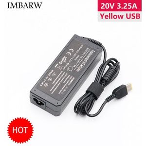 20V 3.25A Usb Pin Laptop Ac Adapter Oplader Voeding Voor Lenovo Thinkpad G50 G50-45 G50-30 80E501JEUS 65W