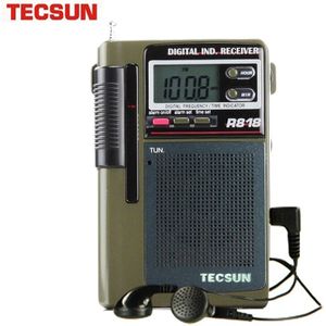 Tecsun R-818 Fm/Mw/Sw Radio Dual Conversion Wereldontvanger Radio Ontvanger Met Ingebouwde Luidspreker Internet radio Portatil