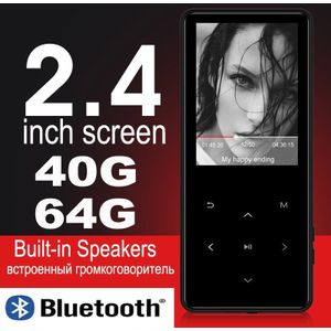 Originele Bluetooth MP3 Speler Ingebouwde Luidspreker Draagbare Sport Mini Met 2.4 Inch Scherm Ondersteuning Fm, Opname, E-Book, Klok