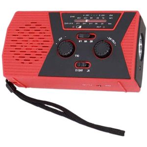 Solar Hand Crank Radio Draagbare Am/Fm Noaa Weather Radio Voor Outdoor En Huishoudelijke Nood Apparaat Led Zaklamp