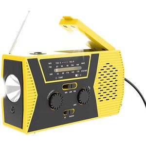 Emergency Radio Weer Radio Met Solar En Crank Charger Met Zaklamp, Leeslamp En Power Bank Weer Radio